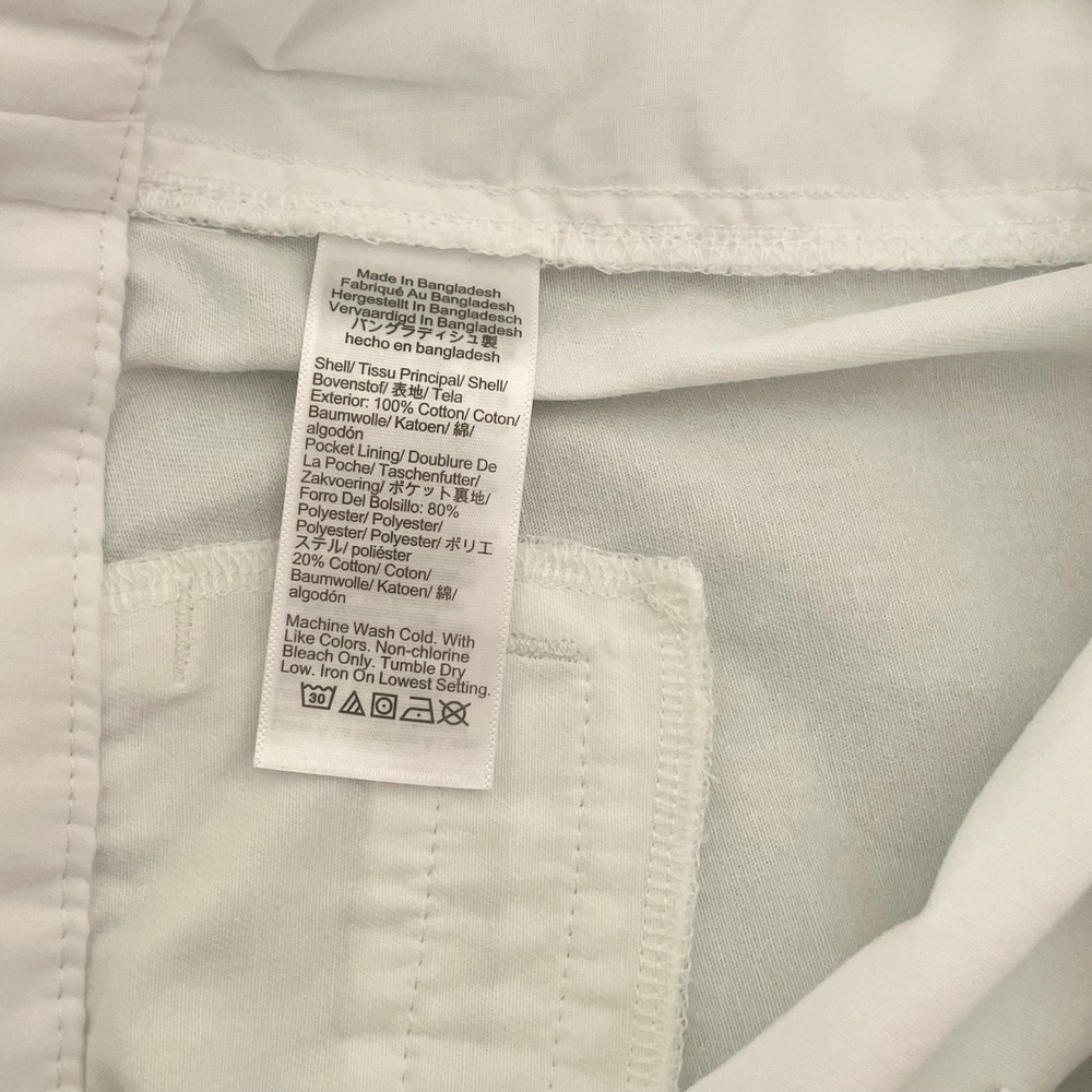 NWT!!‎ J. CREW Factory 5" Classic Chino Shorts Solid White Pockets Preppy 12 - Picture 14 of 15